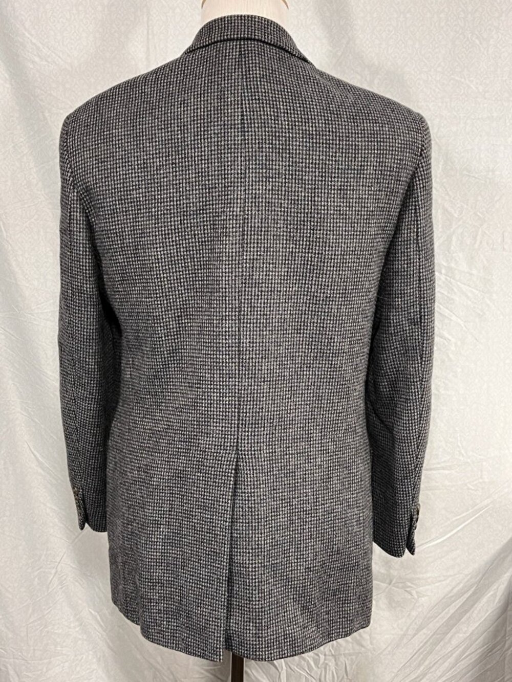 Men’s Chaps Ralph Lauren Tweed Blazer Sport Coat 40T Gray 2 Button Fully Lined - Picture 3 of 9